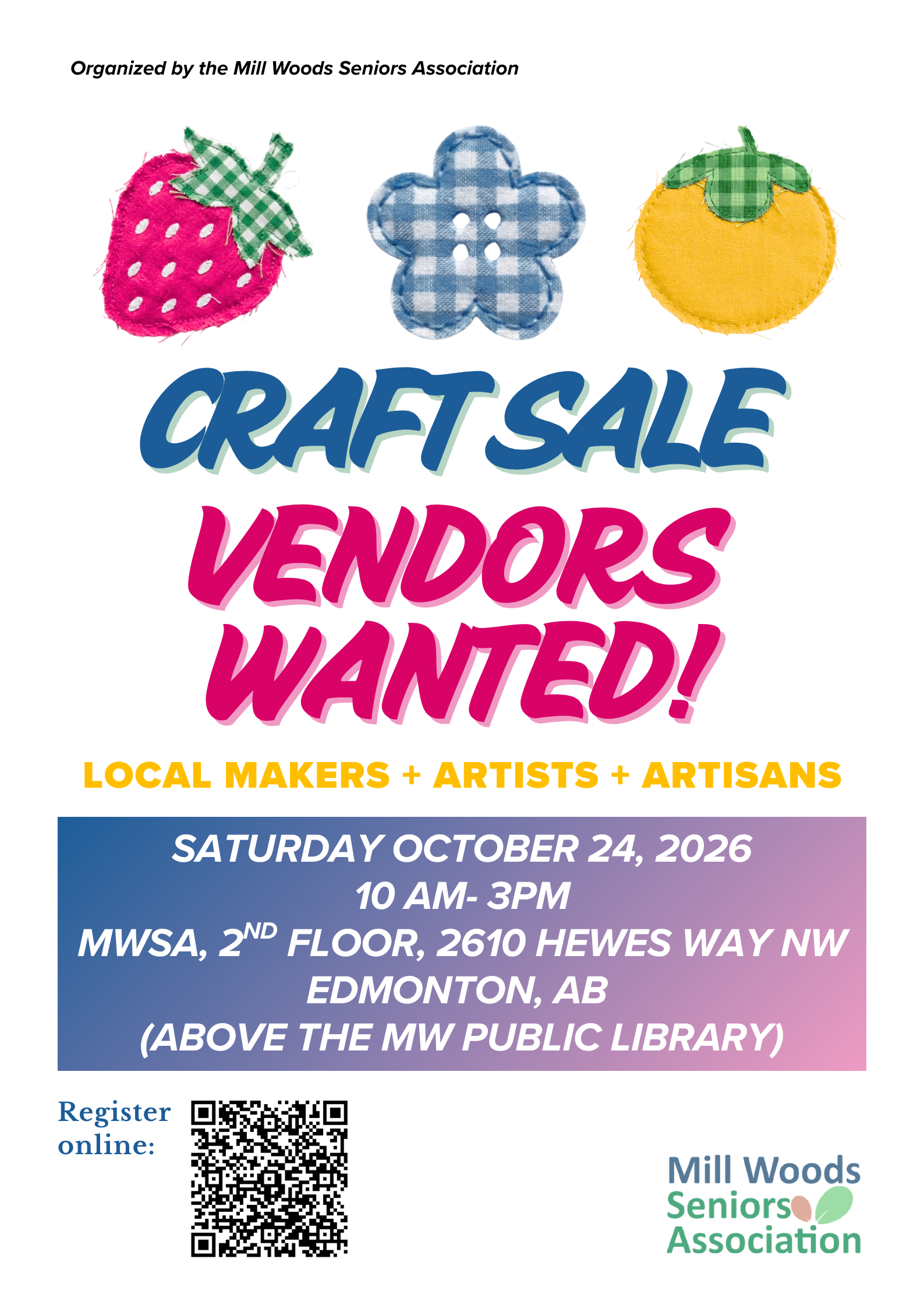 mwsa craft sale 2026 vendors wanted
