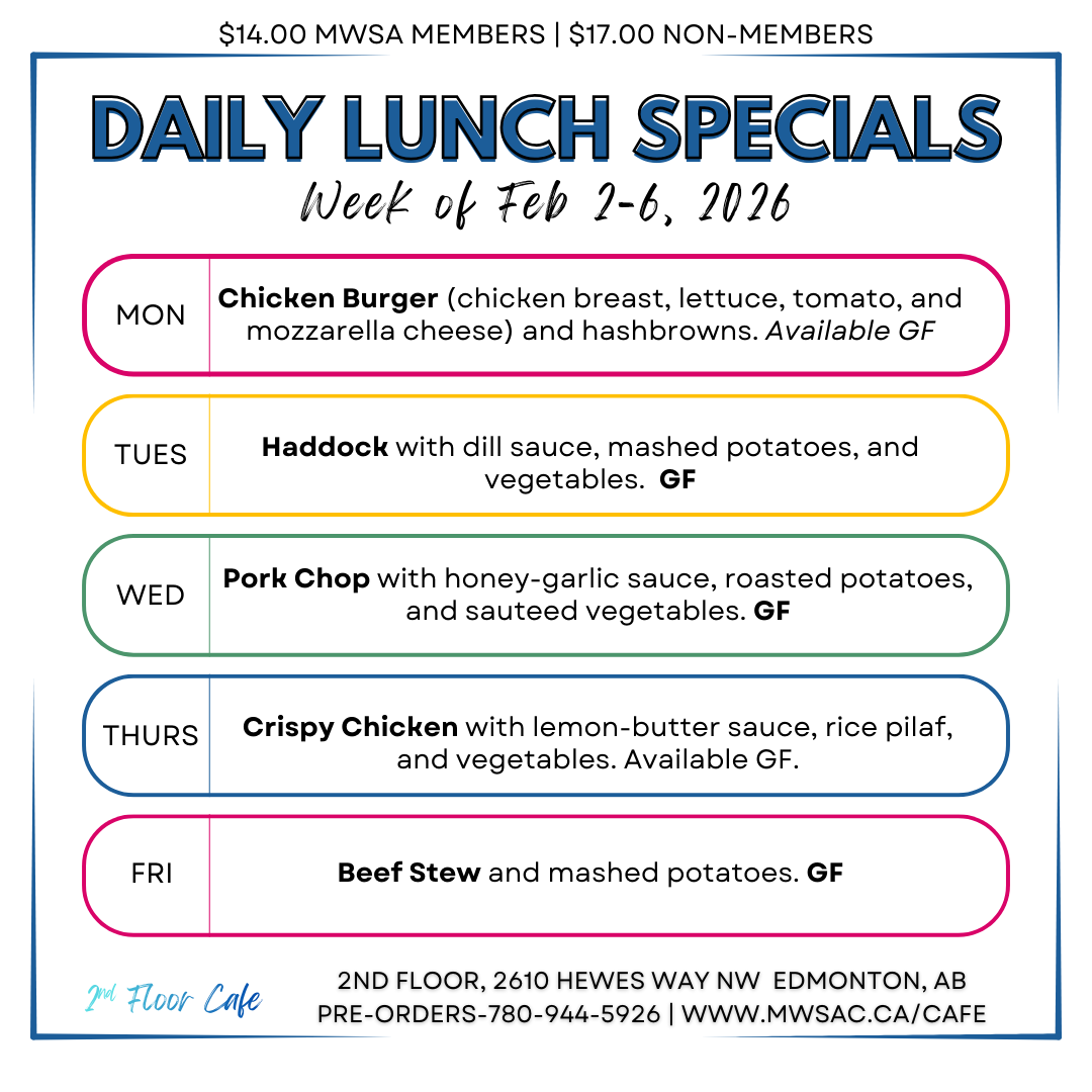 mwsa 2nd floor cafe lunch specials february 2026