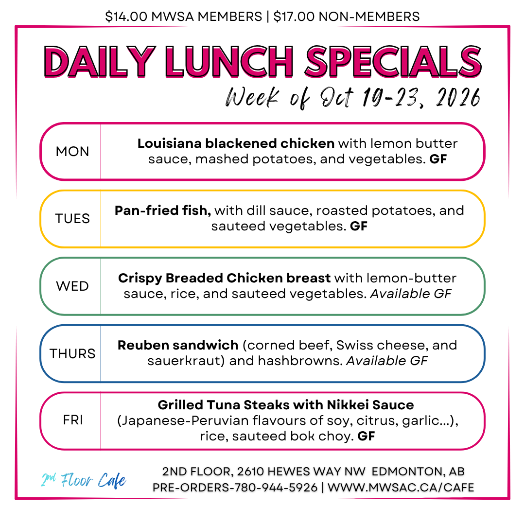 mwsa 2nd floor cafe lunch specials 2026