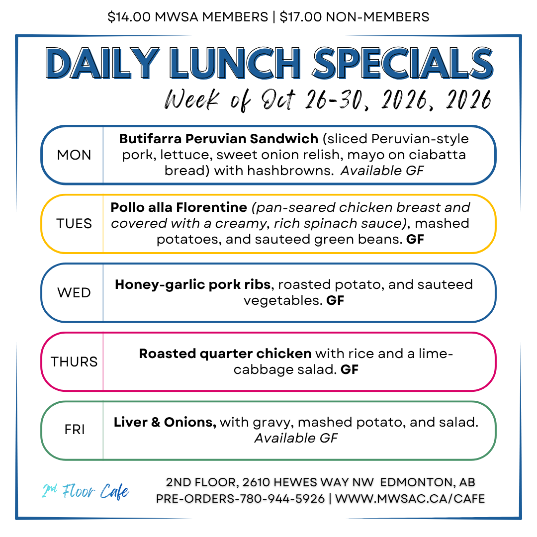mwsa 2nd floor cafe lunch specials october 2026