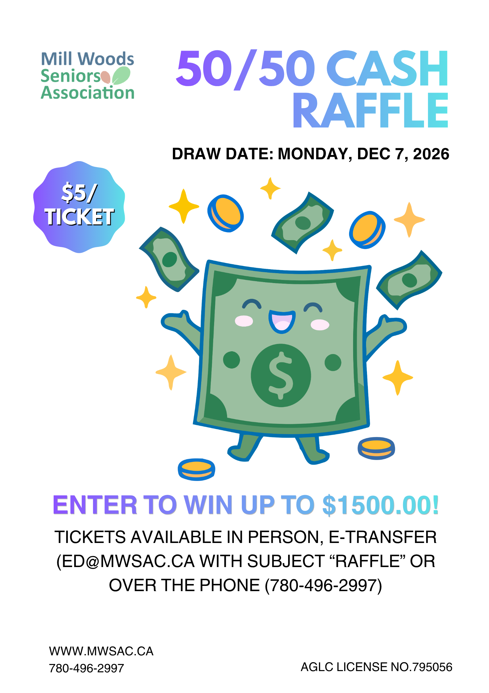 mwsa 50-50 raffle december 2026