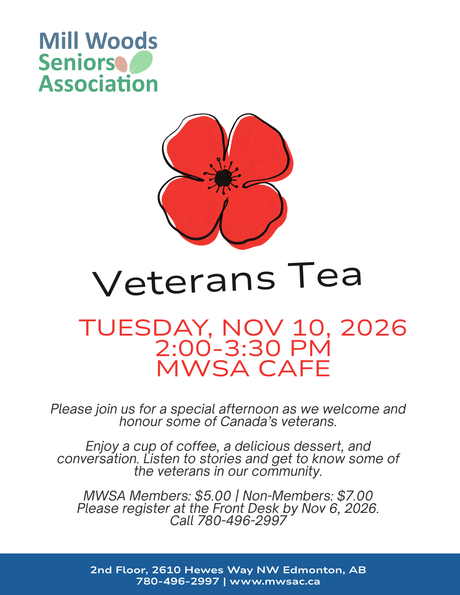 mwsa veterans tea event 2026