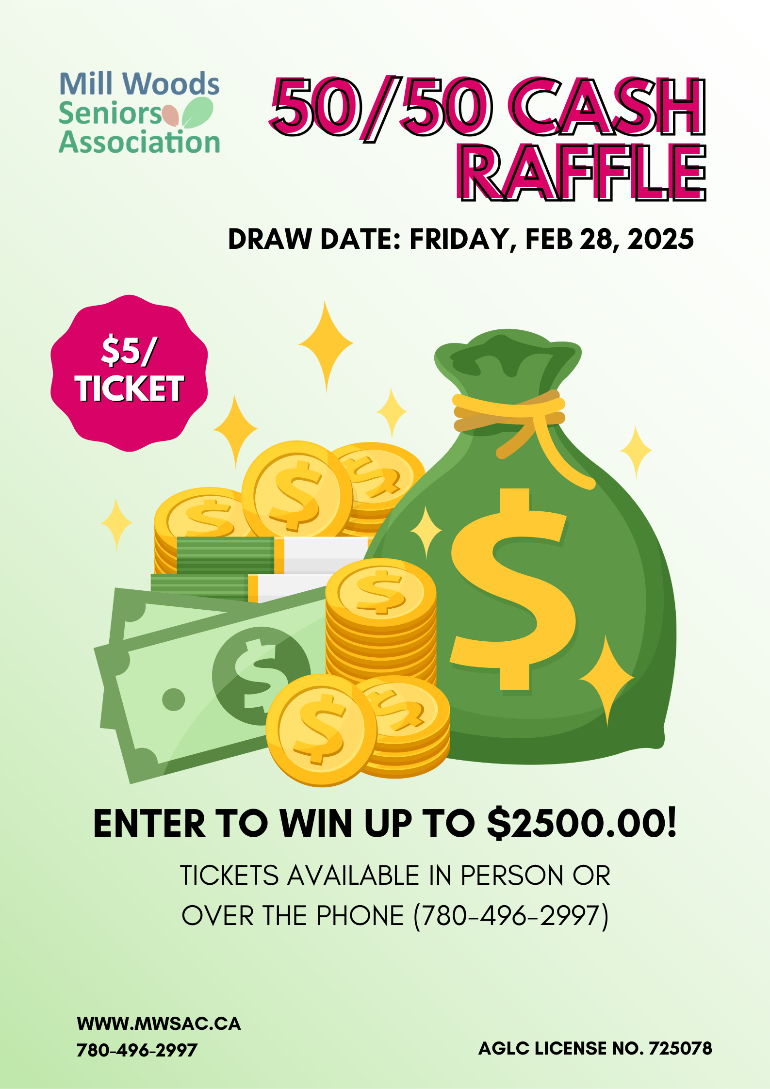 mwsa 50/50 cash raffle february 2025