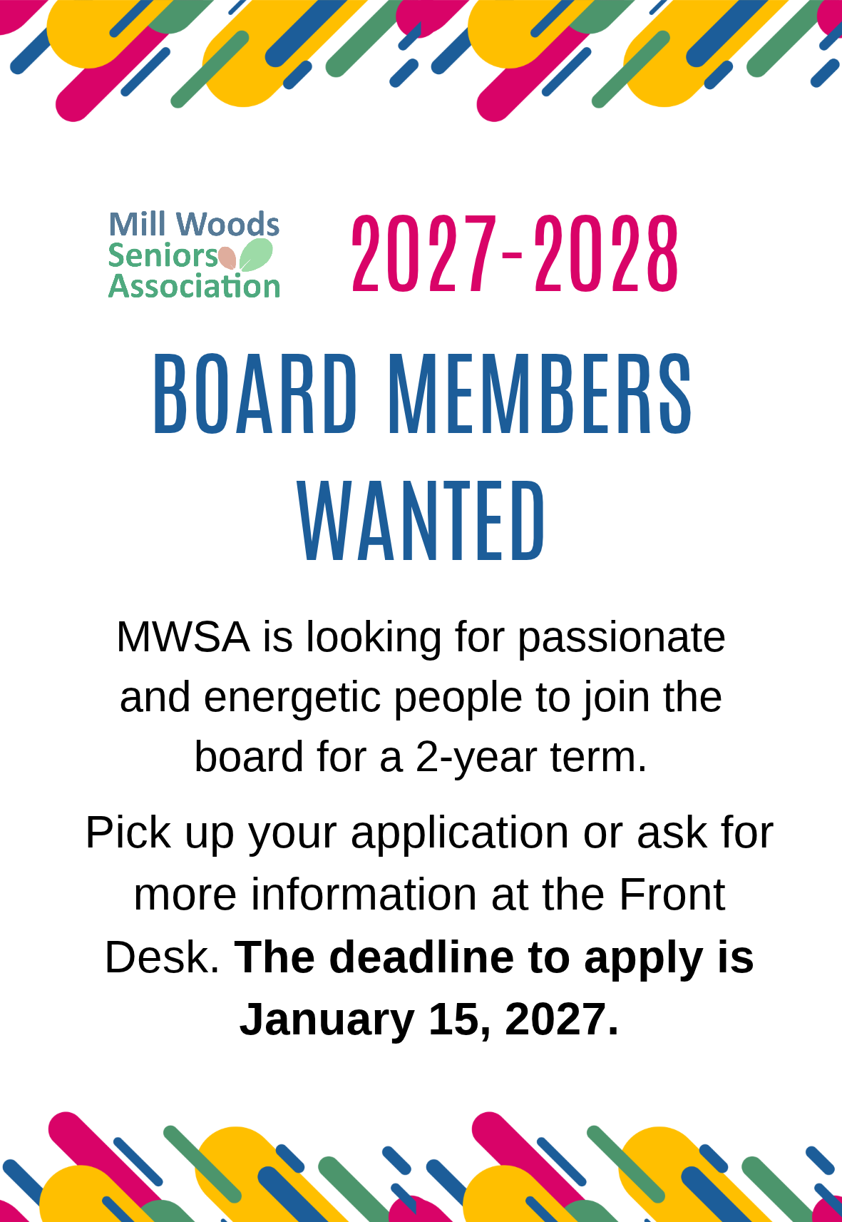 mwsa looking for board members